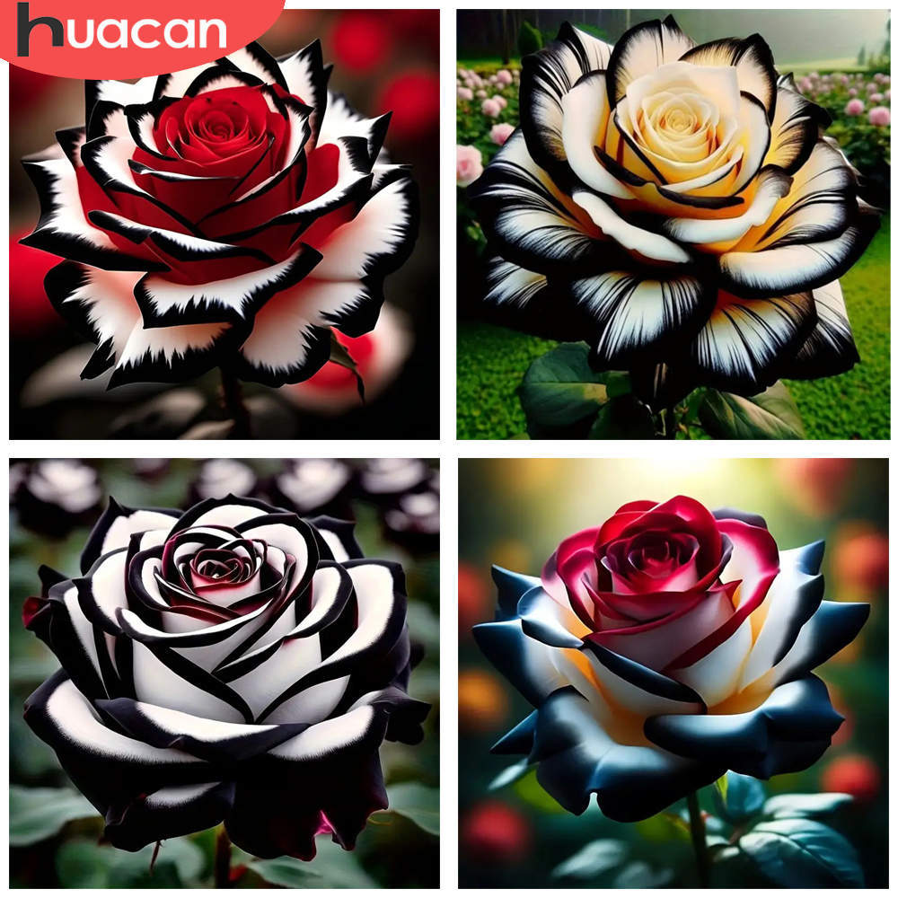 Resin Art Rose Petals - HUACAN 1 szt. Obraz diamentowy Płatki