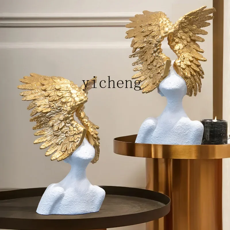 Resin Art Decor - Ozdoba w kształcie skrzydłatego anioła w