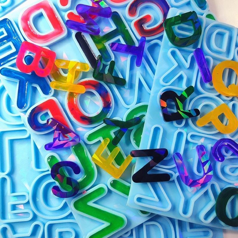 Resin Art Letter Keychain - Kolczyki w kształcie liter formy żywiczne