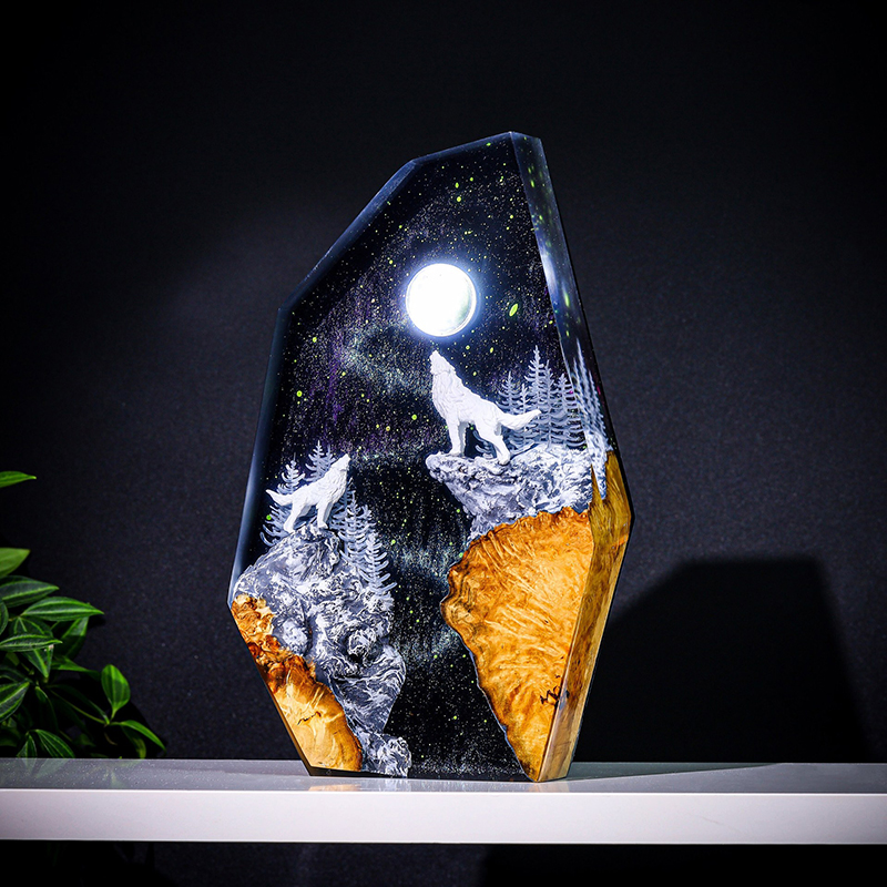Resin Art Decor - Natura Zwierzęta Figurka Organizm Żywica Lampka