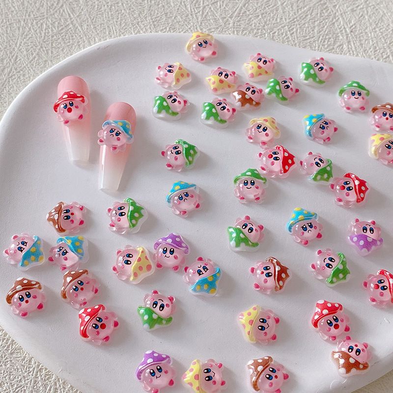 Resin Art Decor - 2/10/20 szt. Ozdoby do paznokci Kirby,