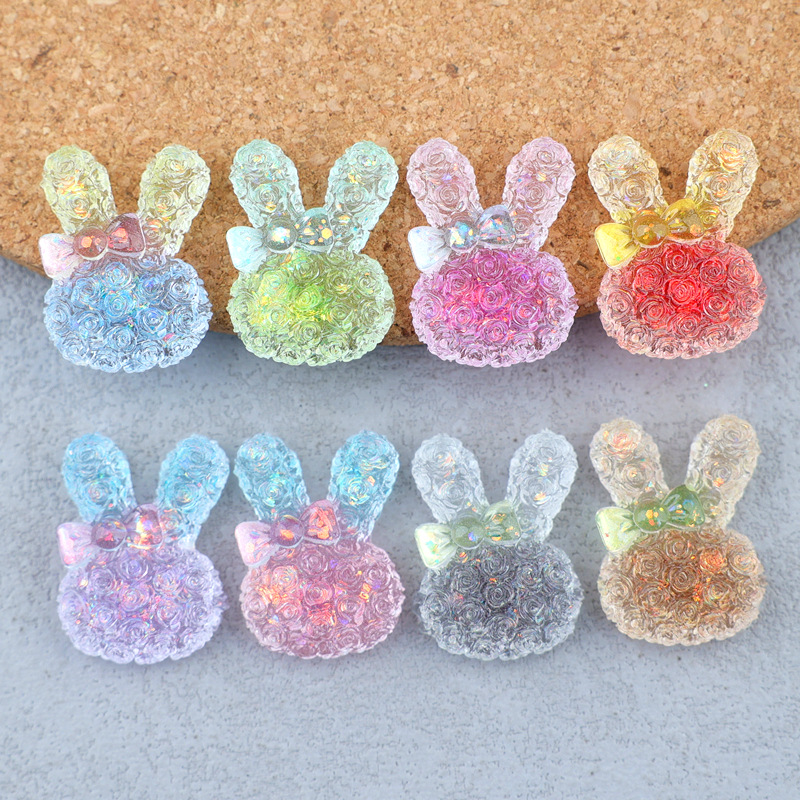 Resin Art Decor - 5 sztuk 18*25mm świecących gradientowych kaboszonów