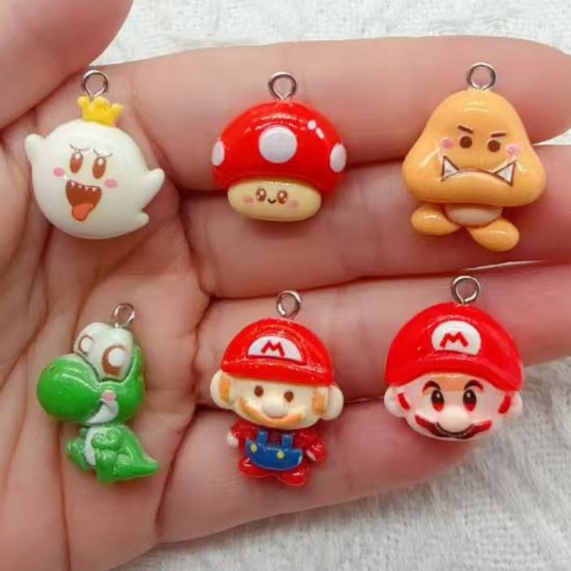 Resin Art Handmade - 10 szt. żywicznych zawieszek z motywami