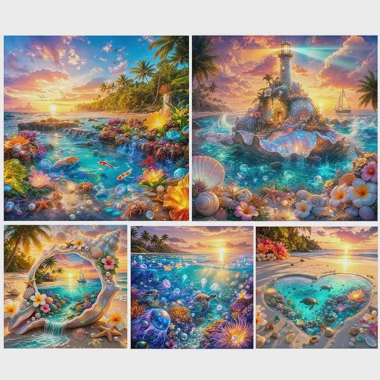 Resin Art Underwater - Diamentowe Malowanie Śpiwaczki Podwodnego Świata Zestawy