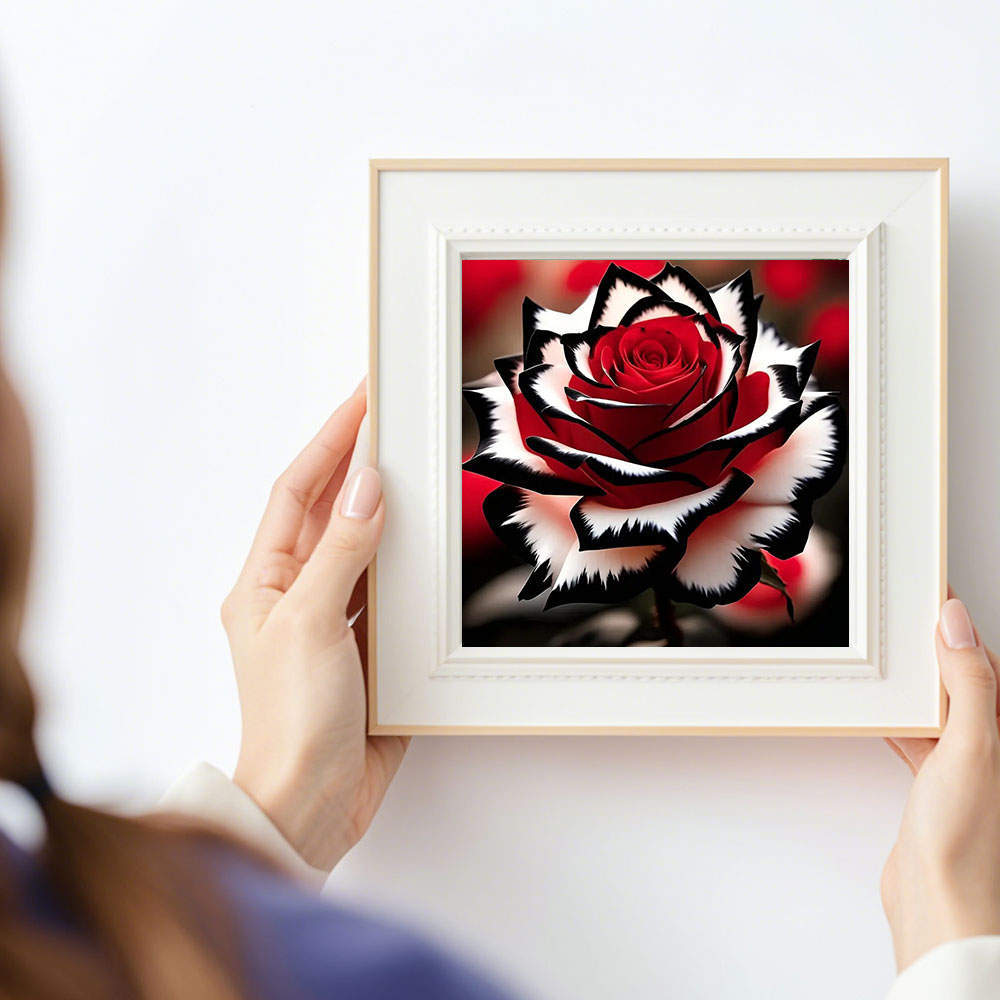 HUACAN 1 szt. Obraz diamentowy – Resin Art Rose Petals recenzja i cena