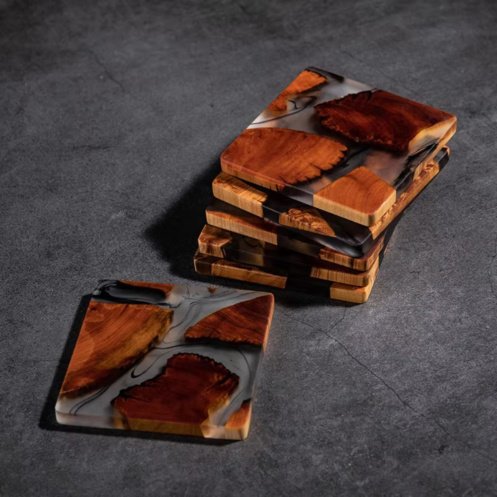 Podstawki z żywicy drewnianej  – Resin Art Coasters recenzja i cena