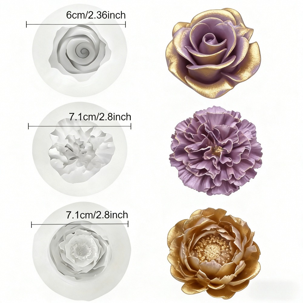 3-częściowe silikonowe formy d – Resin Art Rose Petals recenzja i cena