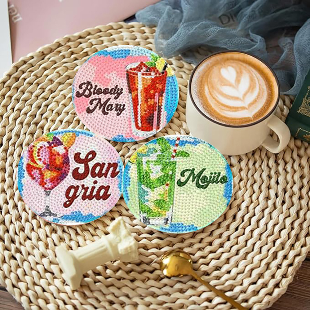 8 sztuk w zestawie, podkładki  – Resin Art Coasters recenzja i cena