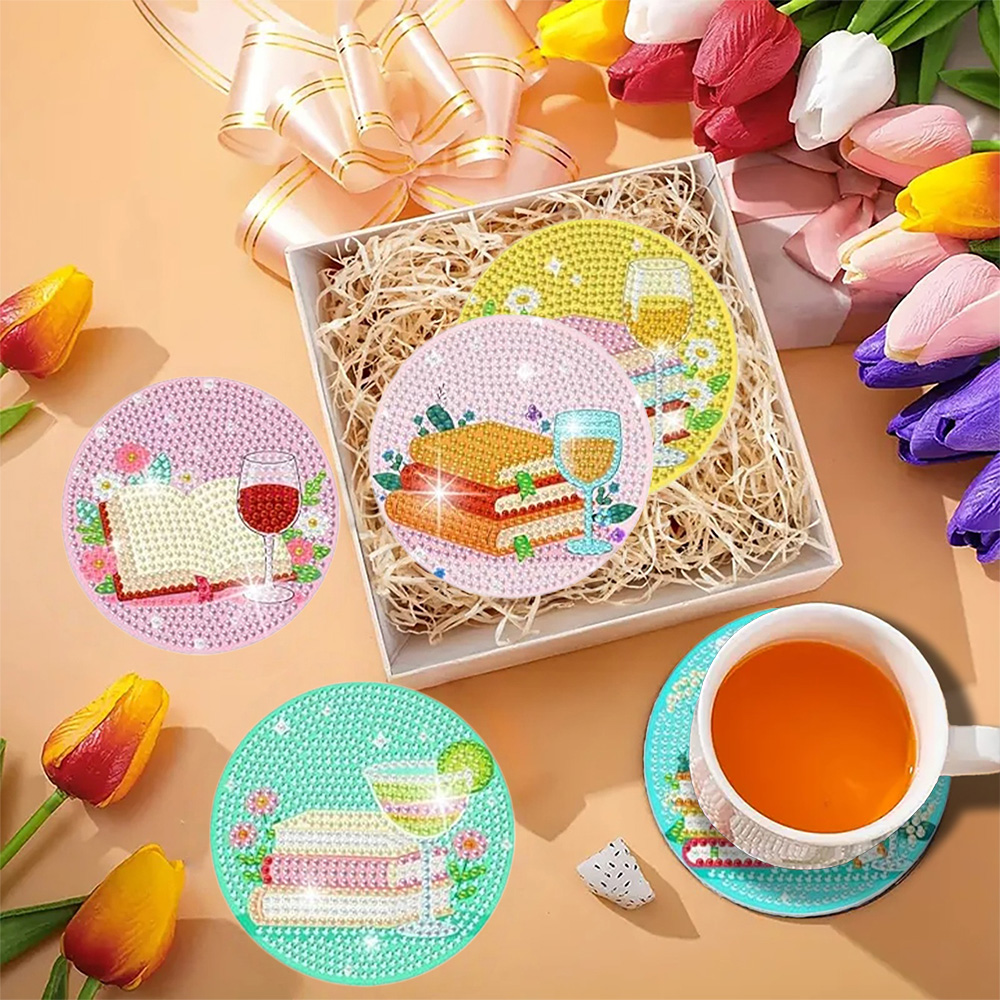8 sztuk w zestawie, podkładki  – Resin Art Coasters recenzja i cena