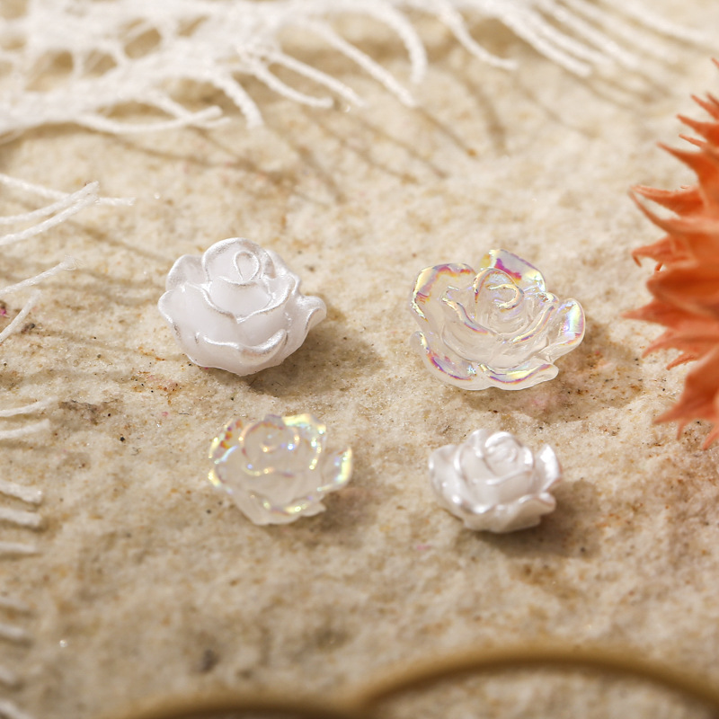 50PCS 6/8/10MM White Rose Flow – Resin Art Rose Petals recenzja i cena