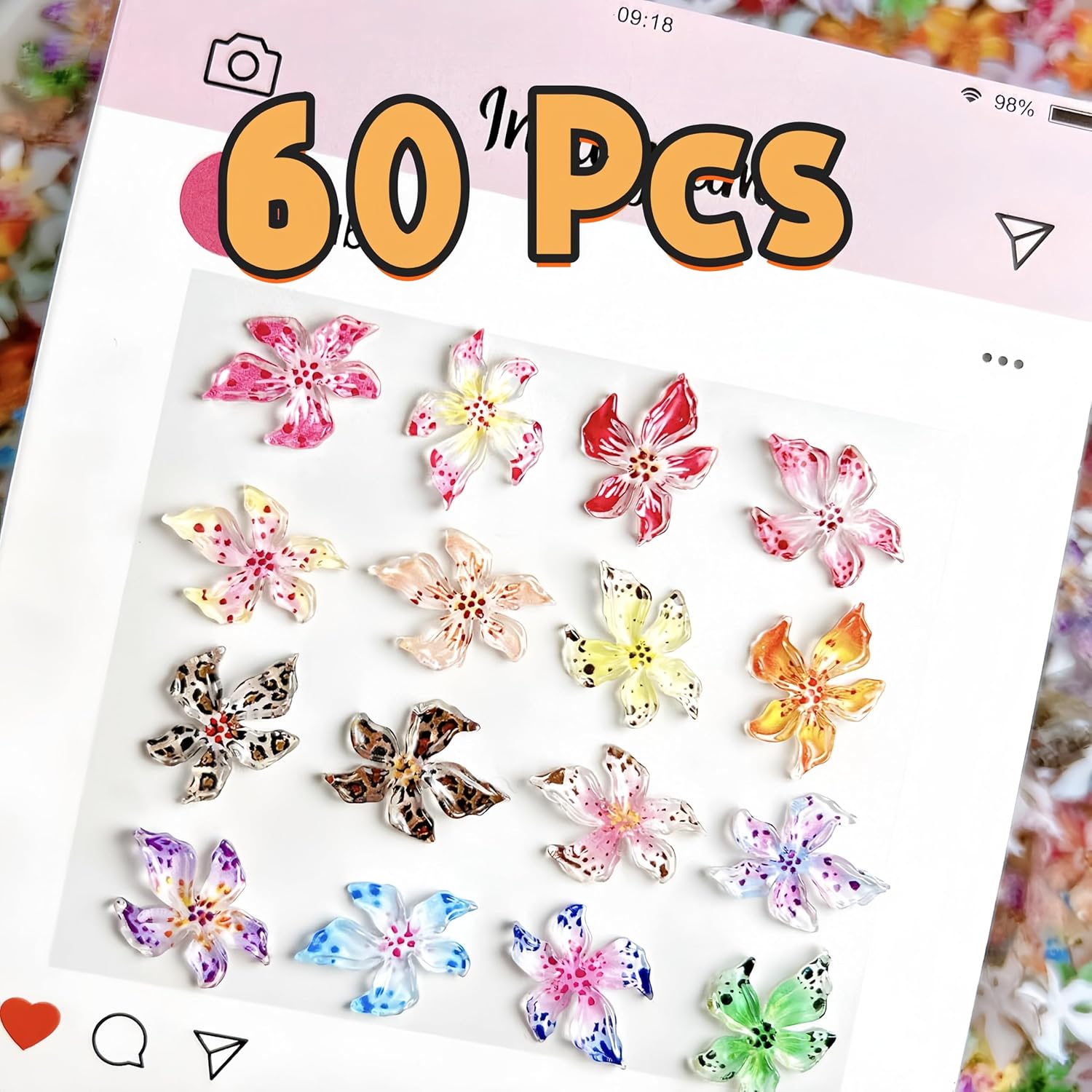 20/40/60/80 sztuk lodowy krysz – Resin Art Rose Petals recenzja i cena