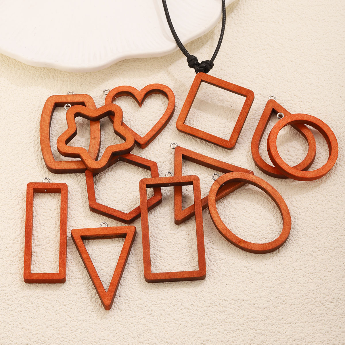 10 SZT. Drewniane geometryczne – Resin Art Handmade recenzja i cena
