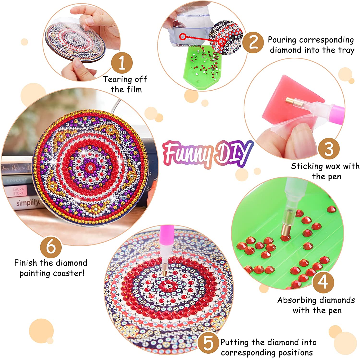 CHENISTORY 8 szt. Podstawki po – Resin Art Coasters recenzja i cena