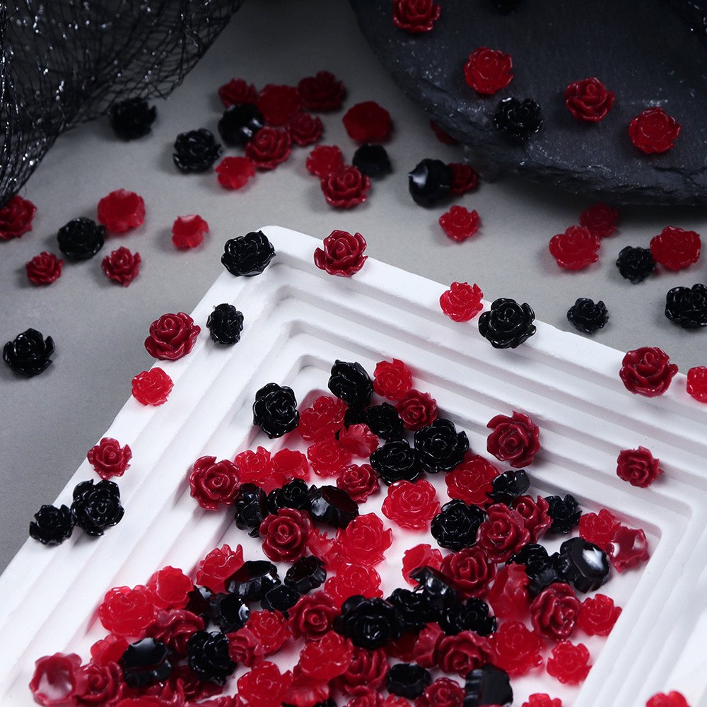 100 szt. Czerwono-czarne żywic – Resin Art Rose Petals recenzja i cena