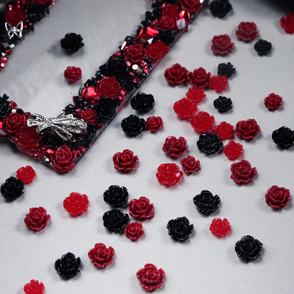 100 szt. Czerwono-czarne żywic – Resin Art Rose Petals recenzja i cena