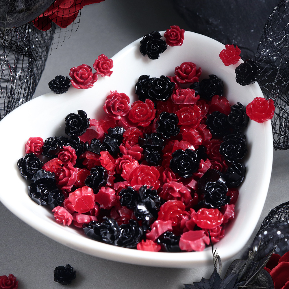100 szt. Czerwono-czarne żywic – Resin Art Rose Petals recenzja i cena
